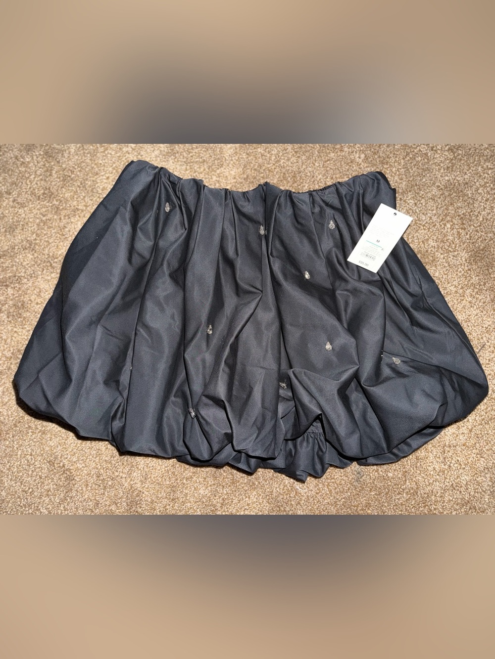 A New Day brand women's embellished bubble mini skirt black. Size medium NWT - Picture 3 of 9